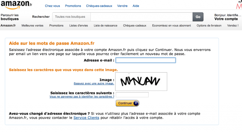 Supprimer un compte Amazon