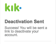 deactivation account kik
