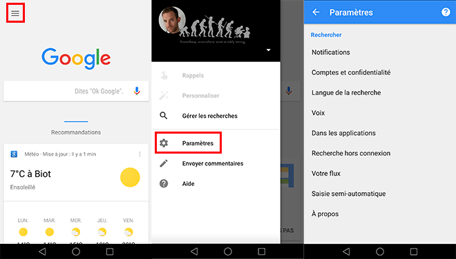 comment désactiver Google Now sur Android