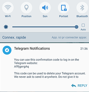desinscription profil telegram